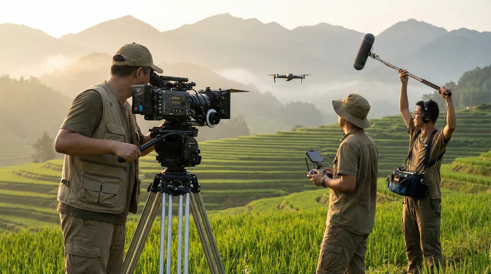 国产自拍海角社区栏目云南梯田纪录片拍摄团队