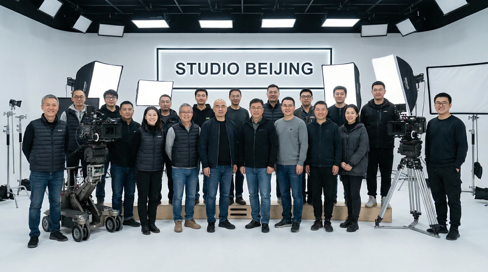 国产自拍专业影视制作团队合影